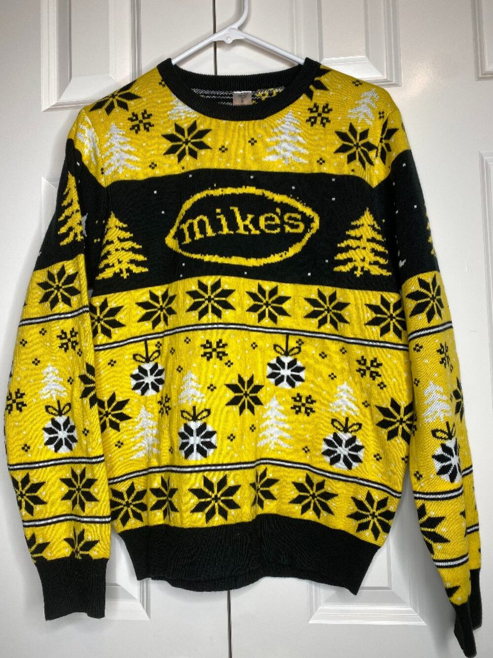Mike's Hard Lemonade Ugly Christmas Sweater Yellow Black S Promo RARE HTF